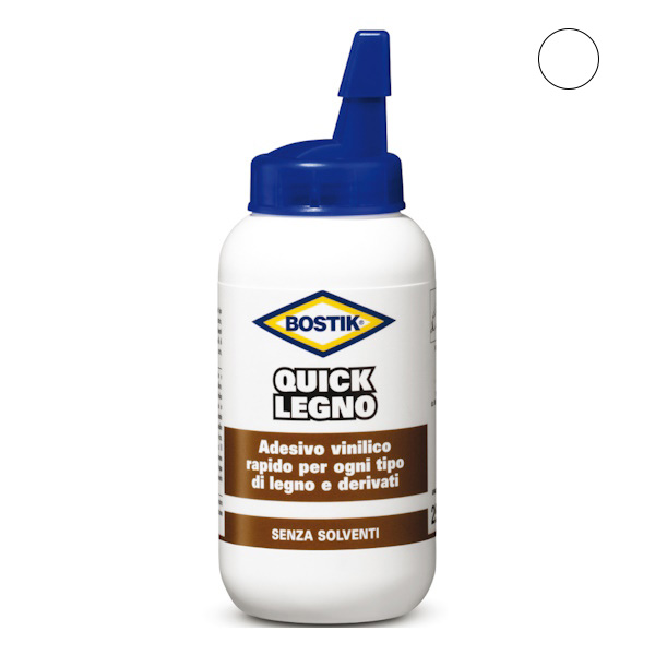 UHU Bostik Quick Legno Adesivo Vinilico Forte Classe D2 Flacone GR250